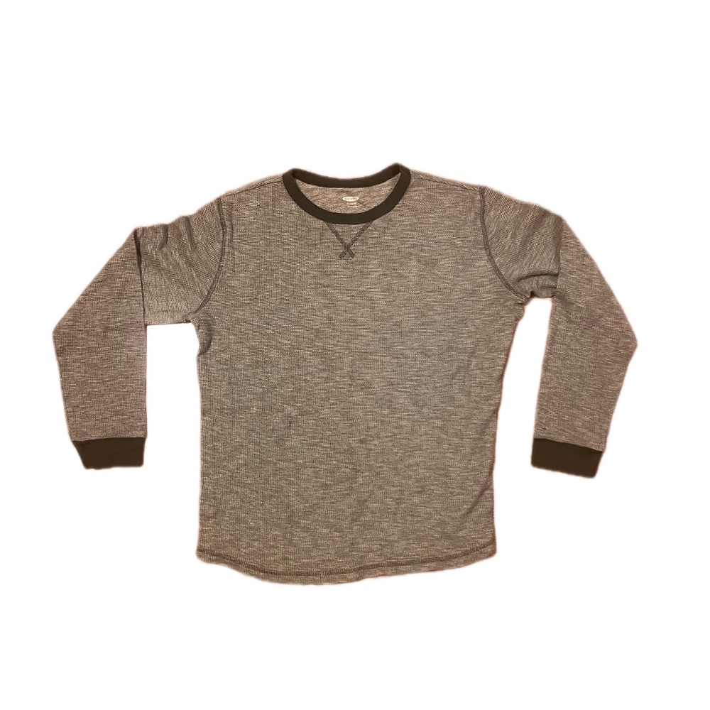 Old Navy Boys Olive Green Long Sleeve Thermal Tee size XL